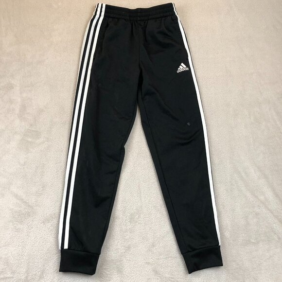 Adidas Youth Jogger Boys Medium (10/12) Black Embroidered Pull On - Picture 12 of 13